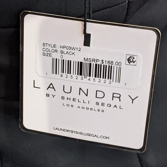 LAUNDRY BY SHELLI HALTER BLACK JUMPSUIT SIZE 0 NWT 💖 - Picture 7 of 7